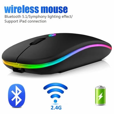 Wireless Mouse Gamer USB Rechargeable 2.4GHZ Bluetooth-compatible RGB Mice for Laptop PC Silent Backlit Ergonomic Gaming Mouse_img_1