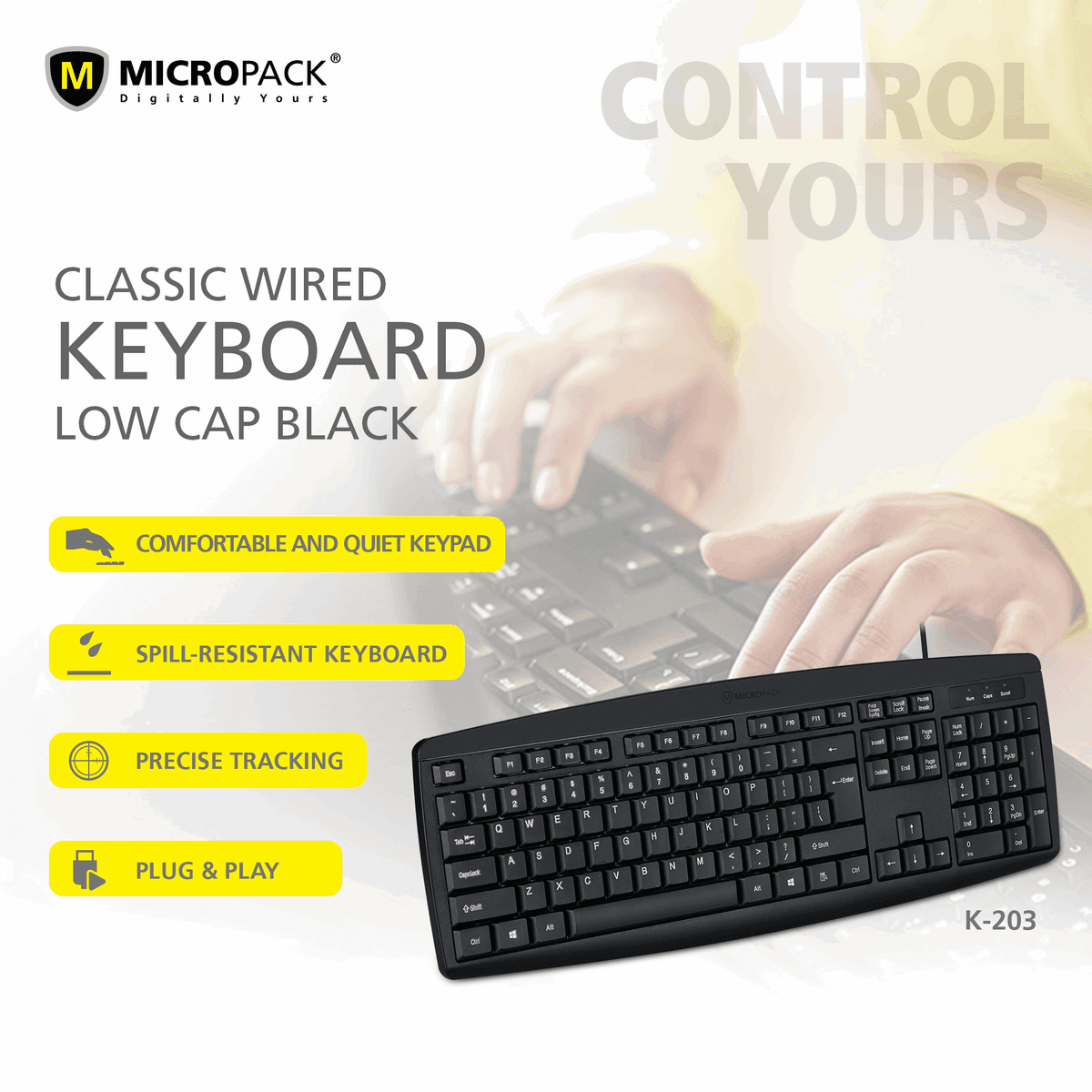 Micropack K203 Basic USB Keyboard